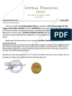 Loan Approval Letter Olivier PDF