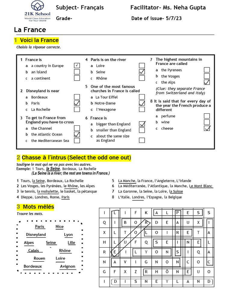 French Assignment | PDF