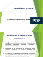Software para Análisis de Datos: Dr. Roberto Carlos Valdés Hernández
