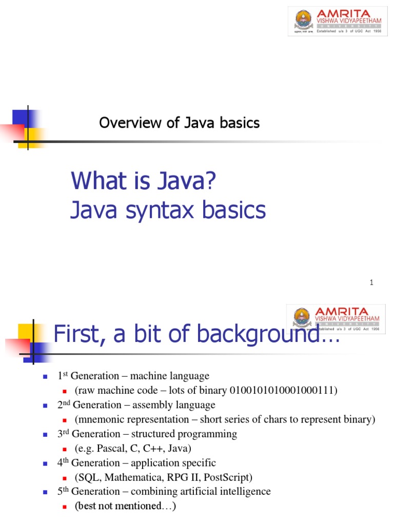 What Is Java? Java Syntax Basics | PDF | Object Oriented Programming ...