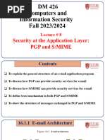 Lecture 8 - Security at The Application Layer