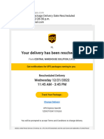 UPS Update Package Delivery Date Rescheduled