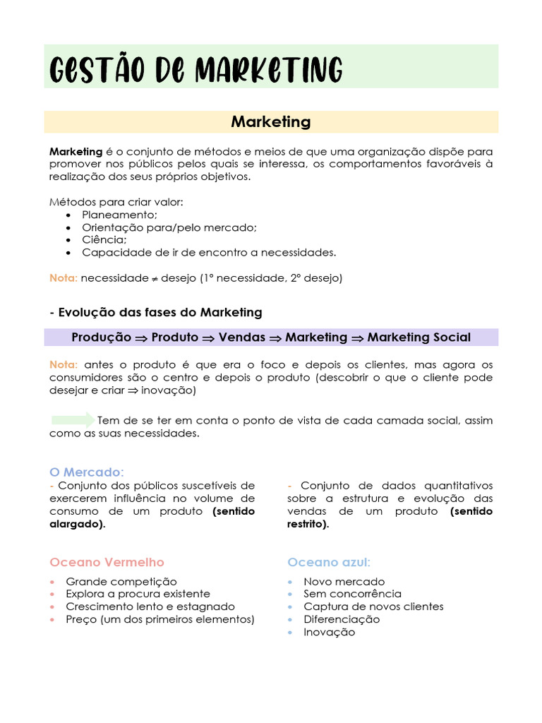 Fundamentos da Gestão de Marketing | PDF | Negócios