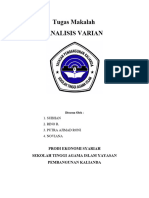 Tugas Makalah Analisis Varian