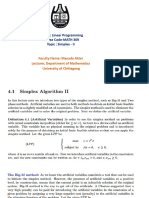 Subject: Linear Programming Course Code-MATH 309 Topic: Simplex - II