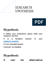 Writing The Hypothesis Scope and Delimitation Significance of
