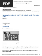 Operating Instructions For Cat 1U-9400 Series Hydraulic Test Center