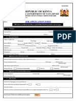 Tana River County Candidate Profile Form