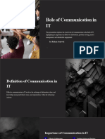 Role of Communication in IT