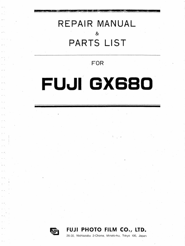 FUJI GX680 I Moyen Format 1100 - Photo, audio & vidéo