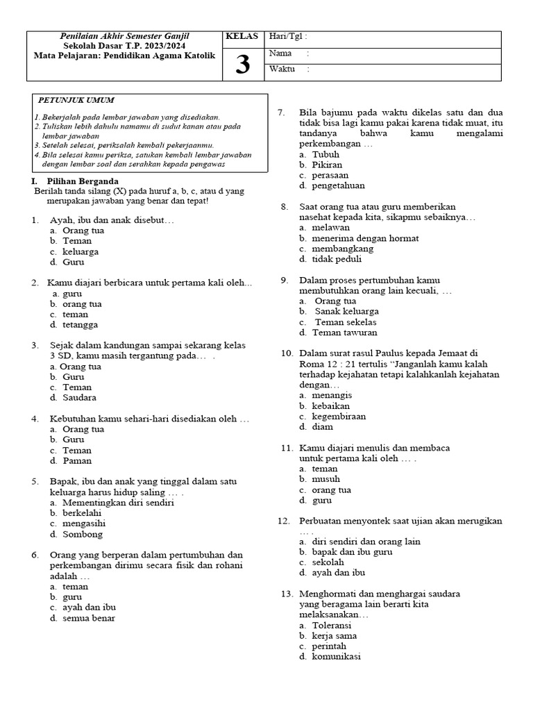 Menjelajahi Dunia Iman: Panduan Soal Agama Kelas 3 SD untuk Membangun Pemahaman yang Kokoh Menjelajahi Dunia Iman: Panduan Soal Agama Kelas 3 SD untuk Membangun Pemahaman yang Kokoh