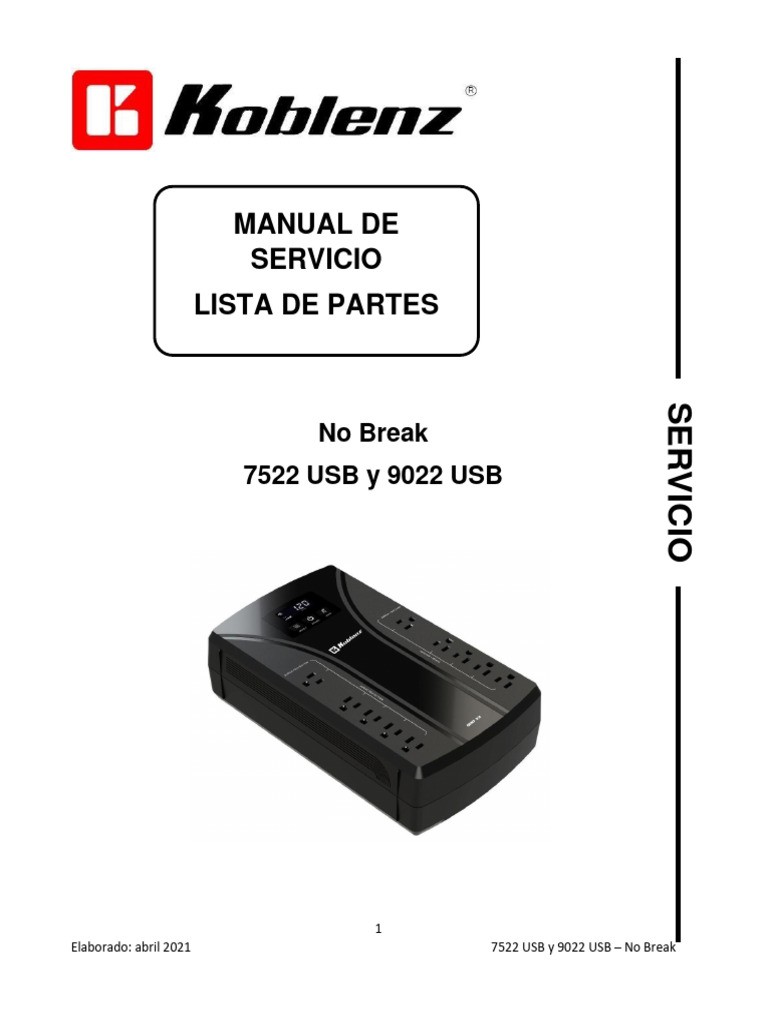 No Break 7522 USB y 9022 USB | PDF