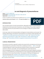 Clinical Presentation and Diagnosis of Pneumothorax