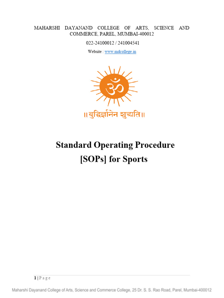 Sop Sports | PDF