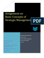 Assignment on some major concepts of Strategic Management
