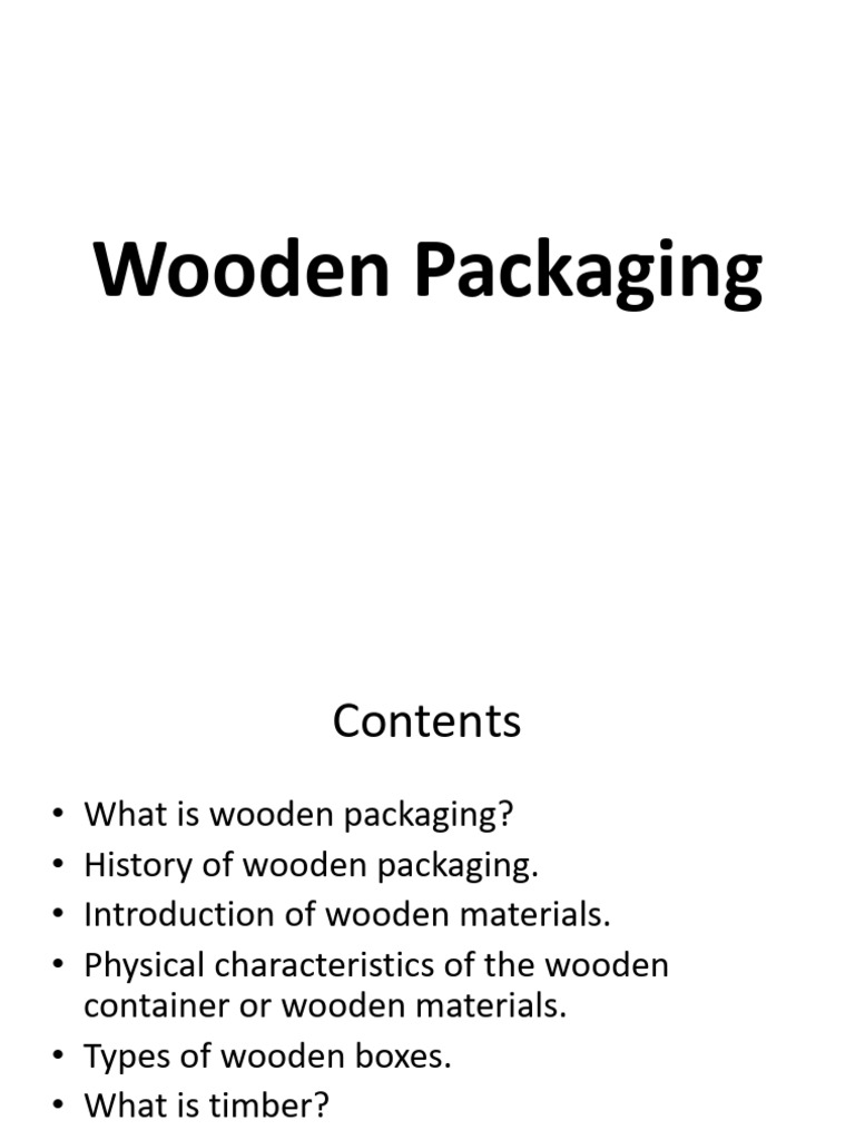 Wooden Packaging PDF Lumber Wood
