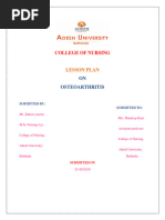 Lesson Plan On Osteoarthritis by Zahoor Yaseen | PDF