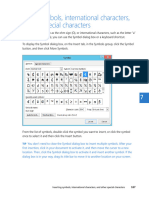 Inserting Symbols, International Characters, and Other Special Characters