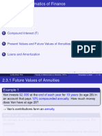 2.3.1 Future Values of Annuities