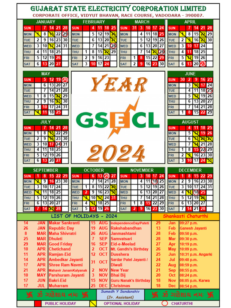 Cal 2024 PDF Religious Holidays Observances