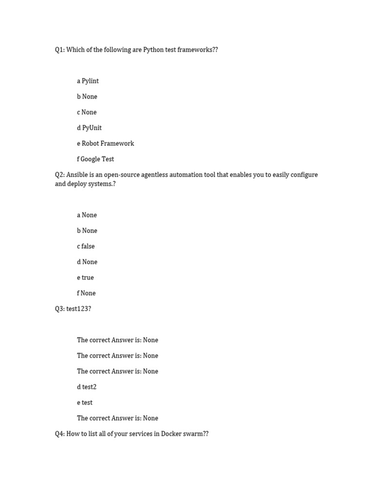 Python Testing and Docker Commands Guide | PDF