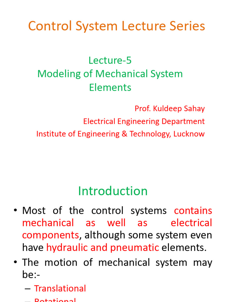 Lecture 5 Control System Final | PDF
