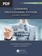 Bhimavarapu U. Learning Professional Python Vol 2. Advanced 2023