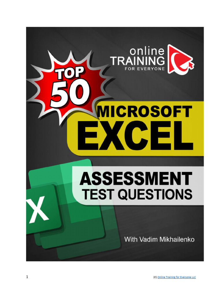 048 Preview Top Microsoft Excel Job Test Questions and Answers ...