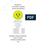 Laporan Non-Inverting OpAmp - Praktikum Elektronika III - Kelompok 2