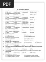 9th Foundation Physics Assignment