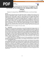 Factors Affecting Rental Income Tax Payers Compliance With Tax System: in Case of Hawassa City Administration, SNNPRS, Ethiopia