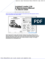 Bobcat Articulated Loader l28 Operation Maintenance Manual b4ld11001 Above 2020