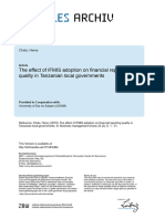 The Effect of IFMIS Adoption On Financial Reporting Quality in Tanzanian Local Governments