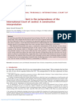 Role of Precedent in The Jurisprudence of The International Court of Justice A Constructive Interpretation