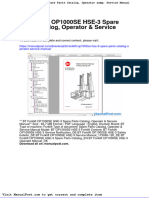 BT Forklift Op1000se Hse 3 Spare Parts Catalog Operator Service Manual