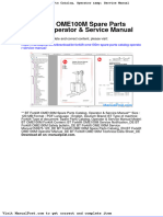 BT Forklift Ome100m Spare Parts Catalog Operator Service Manual