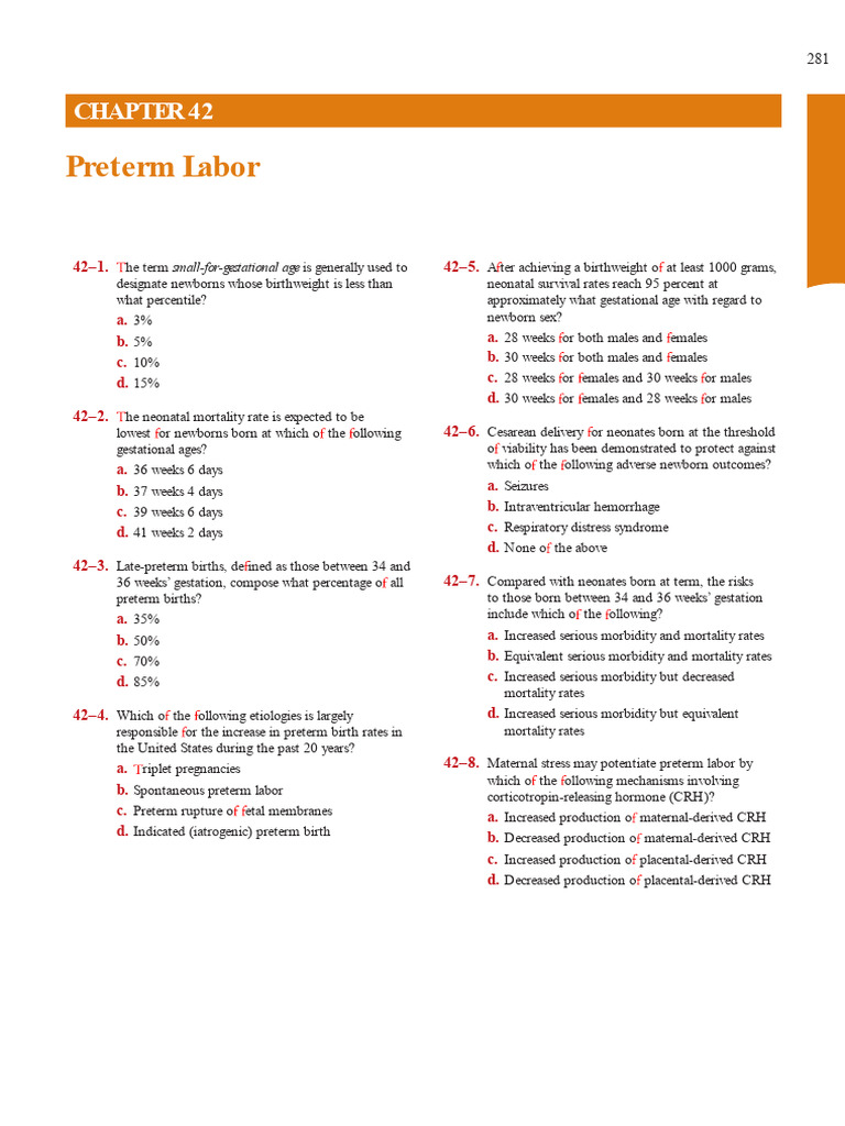 Preterm Labor: Key Questions & Answers | PDF | Preterm Birth | Childbirth