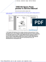 BT Forklift Ose100 Spare Parts Catalog Operator Service Manual