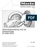 Gebruiksaanwijzing Voor de Wasautomaat W 5460 WPS: NL - NL