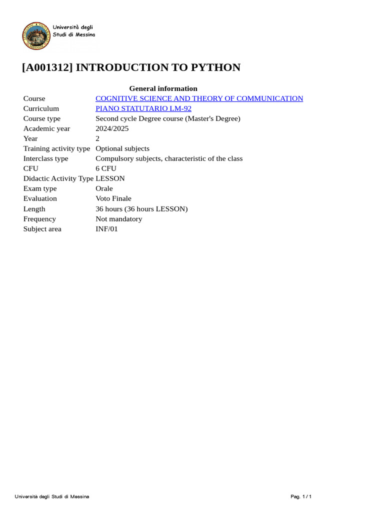 Report INTRODUCTION TO PYTHON | PDF