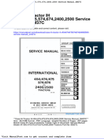 Case Ih Tractor Ih 45447447557467424002500 Service Manual - sm37c