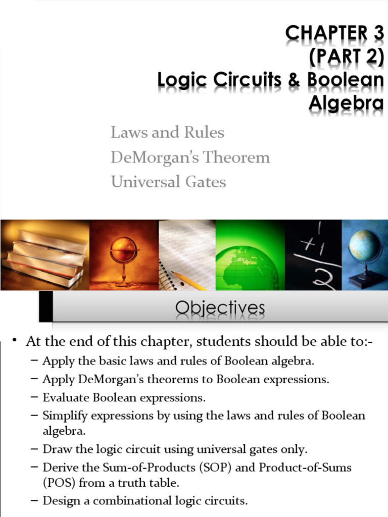 Chapter 4 - Boolean Algebra-PART2 | PDF | Boolean Algebra | Teaching ...