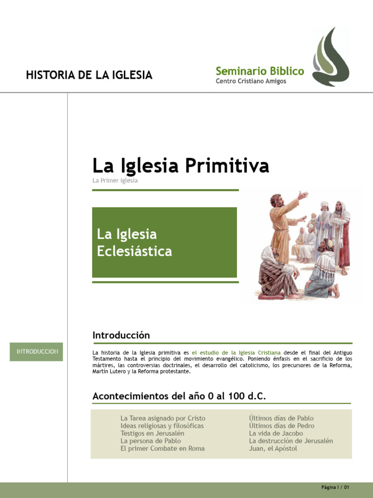 Historia de la Iglesia Primitiva | PDF | Pablo el apóstol | Jesús