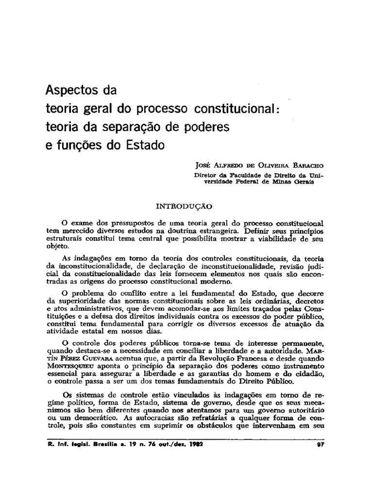 Aspectos da teoria geral do processo constitucional teoria da