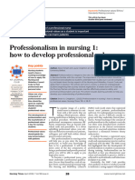 Professionalism in Nursing 1 - How To Develop Professional Values