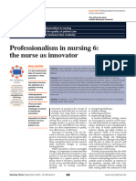 Professionalism in Nursing 6 - The Nurse As Innovator