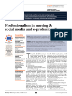 Professionalism in Nursing 5 - Social Media and E-Professionalism