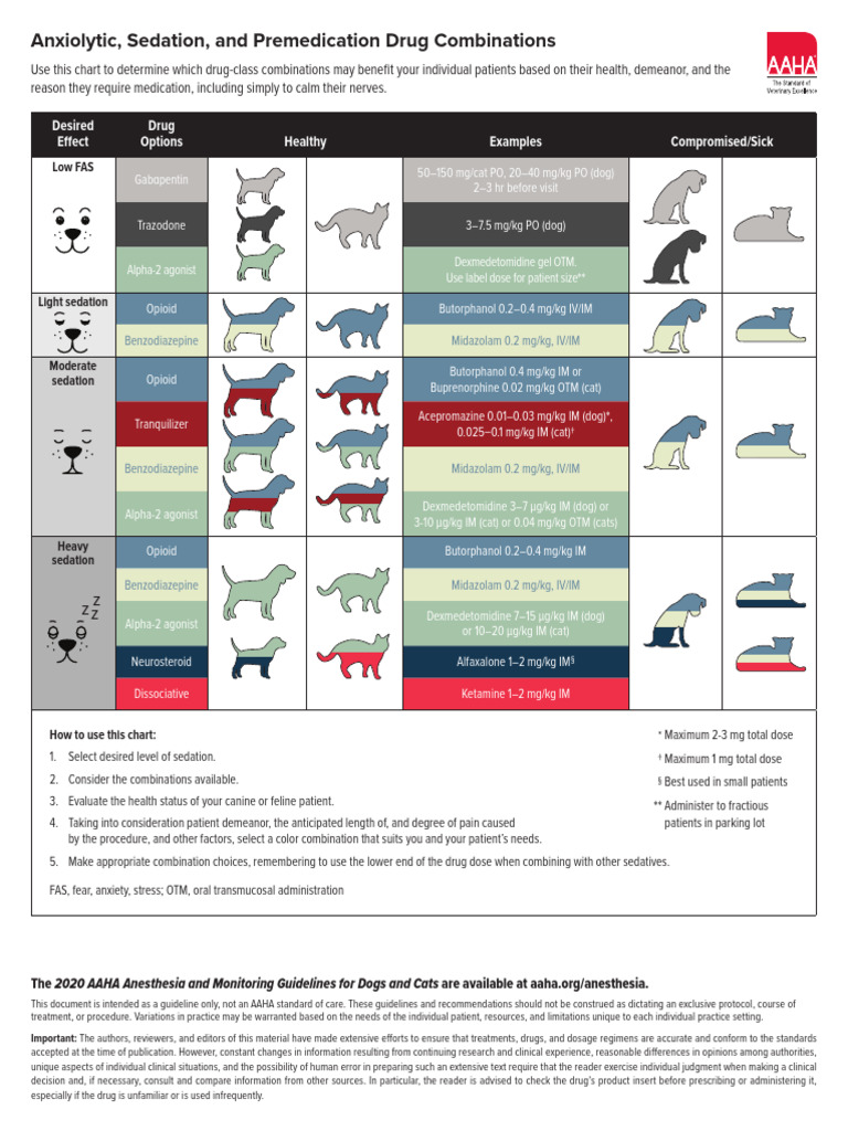 Anesthesia Premedication Guidelines for Cats and Dogs | PDF