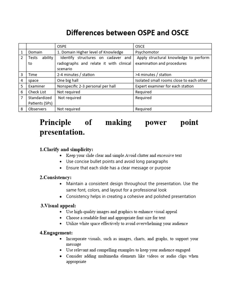 OSPE vs OSCE: Key Differences Explained | PDF | Cognitive Science ...