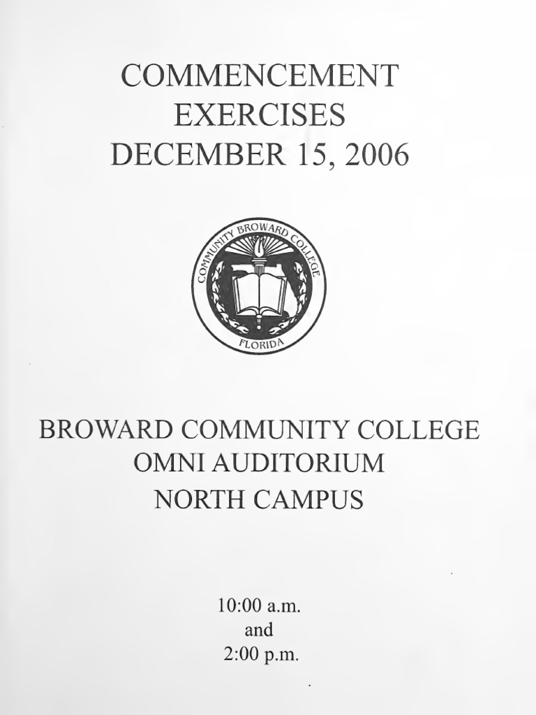 Commencement Exercises December 2006 Pdf Academia